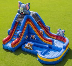 T8-7583 Escorrega Aquático Inflável com Tema Tom e Jerry