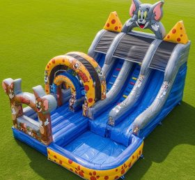 T8-7586 Escorrega Aquático Inflável Tema Tom e Jerry