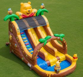 T8-7603 Escorregador Aquático Inflável Tema Winnie the Pooh