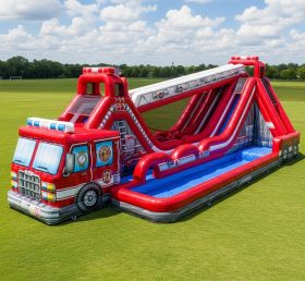 T8-7669 Escorregador Gigante com Tema de Caminhão de Bombeiros