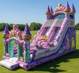 T8-8743 Castelo de Princesa Insuflável Escorrega Seco