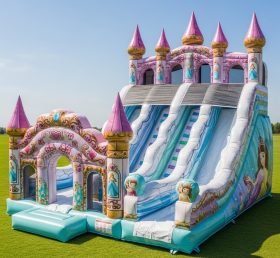 T8-8744 Castelo de Princesa Temático Escorregador Inflável Seco