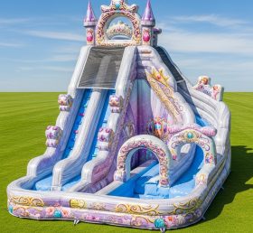 T8-8768 Escorregador Aquático Inflável Tema Princesa