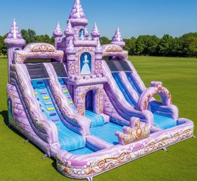 T8-8770 Castelo de Princesa Inflável com Escorrega Aquático