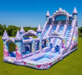 T8-8772 Castelo de Princesa Inflável com Escorrega Aquático