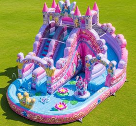 T8-8774 Castelo de Princesa Escorrega Aquático Inflável