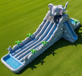 T8-8992 Escorregador Aquático Inflável com Tema de Elefante
