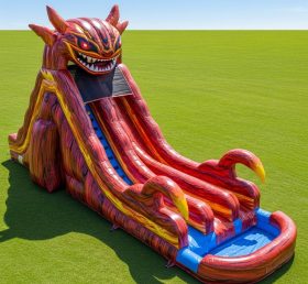 T8-9227 Escorregador Aquático Inflável Blaze Monster