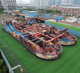 CR2-103 Corrida Desafiadora de Tema Piratas Gigante Pista de Obstáculos Inflável