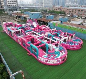 CR2-11 Pista de Obstáculos Gigante Inflável Desafio Tema Barbie