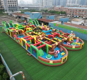 CR2-137 Pista de Obstáculos Gigante Inflável Desafiadora com Tema Super Mario