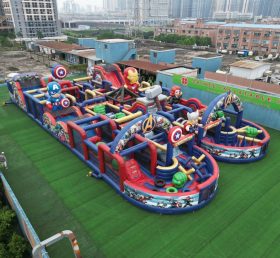 CR2-139 Pista de Obstáculos Inflável Gigante Desafiadora com Tema dos Vingadores