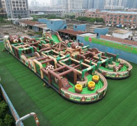 CR2-173 Corrida Desafiadora com Tema de Urso Gigante Pista de Obstáculos Inflável