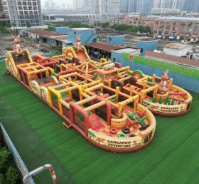 CR2-206 Pista de Obstáculos Gigante Inflável com Tema de Canguru Desafiadora
