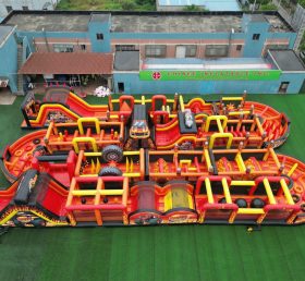 CR2-268 Corrida Desafiadora com Tema Monstro Flamejante Gigante de Pista de Obstáculos Inflável