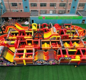 CR2-270 Percurso Desafiador Gigante Inflável com Tema Monstro Flamejante