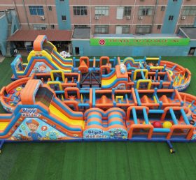 CR2-272 Pista de Obstáculos Inflável Gigante Blippi Wonders com Desafio