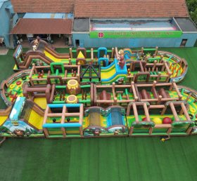 CR2-275 Curso de Obstáculos Inflável Gigante Desafiador com Tema Boonie Bears