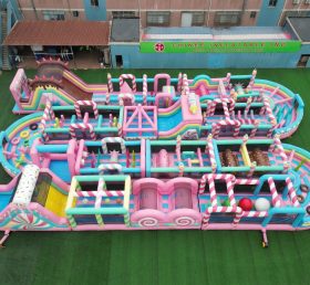 CR2-279 Pista de Obstáculos Inflável Gigante com Tema de Doces Desafiadora