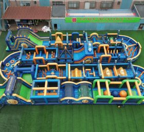 CR2-289 Corrida Desafiante com Tema de Criptomoeda Gigante Percurso de Obstáculos Inflável