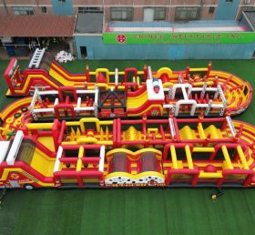 CR2-294 Corrida Desafiadora com Tema de Caminhão de Bombeiros Gigante Obstáculo Inflável