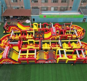 CR2-295 Pista de Obstáculos Gigante Inflável com Tema de Caminhão de Bombeiros Desafiadora