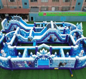 CR2-297 Pista de Obstáculos Inflável Gigante com Tema Frozen Desafiante