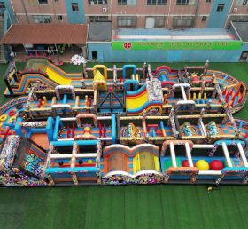 CR2-301 Pista Desafiadora com Tema de Grafite Gigante Inflável de Obstáculos