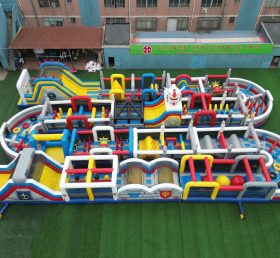 CR2-302 Pista de Obstáculos Gigante Inflável com Tema Gundam Desafiadora