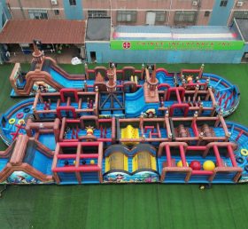 CR2-317 Corrida Desafiadora com Tema de Piratas Gigantesco Circuito Inflável de Obstáculos