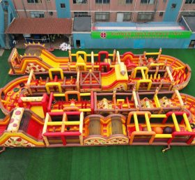 CR2-318 Pista de Obstáculos Gigante Inflável com Tema de Pizza
