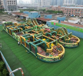 CR2-33 Pista de Obstáculos Gigante Inflável com Tema de Crocodilo e Corrida Desafiadora