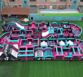 CR2-332 Corrida Desafiadora com Tema TikTok Gigante de Cursos de Obstáculos Infláveis