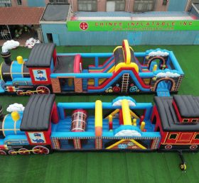 CR2-334 Corrida Desafiadora com Tema de Trem Gigante Percurso de Obstáculos Inflável
