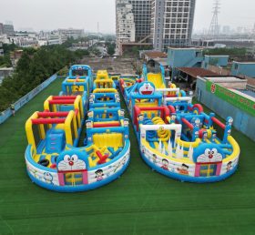 CR2-347 Corrida Desafiante Gigante de Obstáculos Infláveis com Tema Doraemon