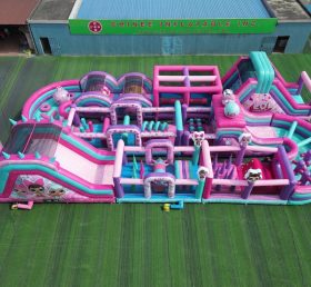 CR2-350 Pista de Obstáculos Inflável Gigante com Tema L.O.L. Surprise Desafio Extremo