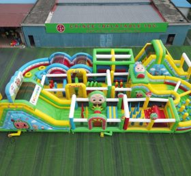 CR2-374 Pista de Obstáculos Inflável Gigante com Tema Cocomelon Desafiadora