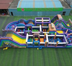 CR2-385 Corrida Desafiadora com Tema de Fortnite Gigante Pista de Obstáculos Inflável