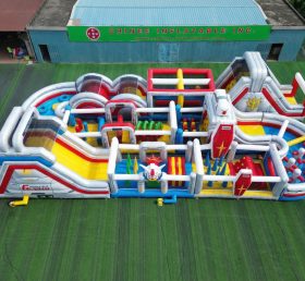 CR2-390 Pista de Obstáculos Gigante Inflável com Tema Gundam Desafiadora