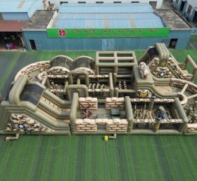 CR2-407 Pista de Obstáculos Inflável Gigante no Estilo Militar com Tema Desafiador