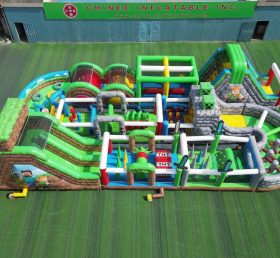 CR2-409 Curso de Obstáculos Inflável Gigante com Tema Minecraft
