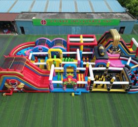 CR2-424 Pista de Obstáculos Gigante Inflável Desafiadora com Tema Power Rangers