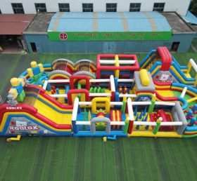 CR2-427 Percurso de Obstáculos Gigante Inflável com Tema Roblox Desafiador