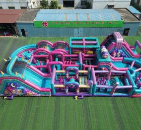 CR2-432 Pista de Obstáculos Inflável Gigante com Tema Shimmer & Shine Desafio