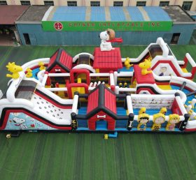 CR2-436 Pista de Obstáculos Inflável Gigante Desafiadora com Tema Snoopy