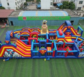 CR2-444 Pista de Obstáculos Gigante Inflável com Tema Superman