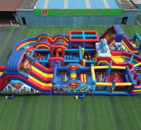 CR2-445 Pista de Obstáculos Inflável Gigante com Tema do Superman