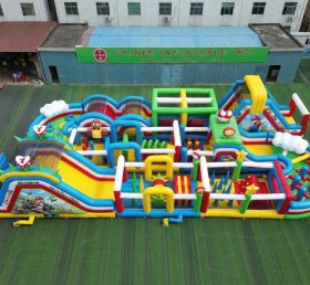 CR2-446 Percurso de Obstáculos Gigante Inflável Desafiador com Tema Super Mario