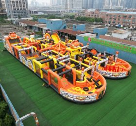 CR2-45 Pista de Obstáculos Inflável Gigante Tema Garfield Desafiadora