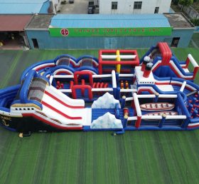 CR2-456 Corrida Desafiadora com Tema Titanic Gigante Pista de Obstáculos Inflável